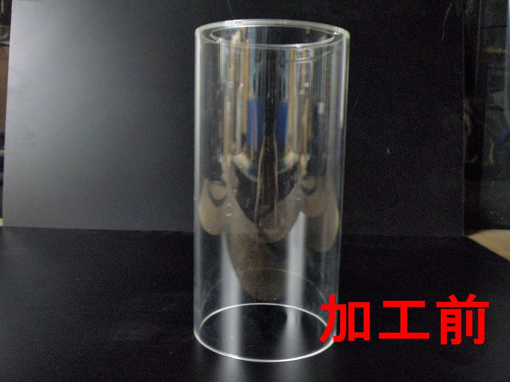 アクリルパイプへのサンドブラスト 加工前 アクリルパイプへのサンドブラスト 加工前